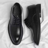 Chaussures unisexes respirantes en maille noires, style britannique, tendance, décontractées et habillées, haut de gamme, neuves, à bout pointu, semelle intermédiaire en caoutchouc, authentiques