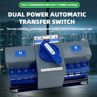 Commutateur de transfert automatique électrique ATS 4P 4 pôles 3 phases 63A 125A intelligent à double alimentation modulaire pour générateur