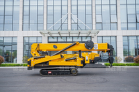 Grue araignée à haute mobilité 12t, vitesse de déplacement de 2,5 km/h, grue sur chenilles à deux vitesses pour déplacement rapide sur site et levage
