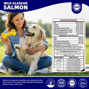 Olio di Salmone Selvaggio dell'Alaska Puro per Cani e Gatti, Integratore Alimentare Liquido per Animali Domestici, Supporto per Articolazioni, Pelo e Salute del Cuore - Product Image 5