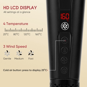 2-in-1 Nat tot Droog Hetelucht Multi-Styler 110000RPM Hoge Snelheid Haardroger Motor Negatieve Ion Platstrijkijzer Lucht Haarstyler - Product Image 5