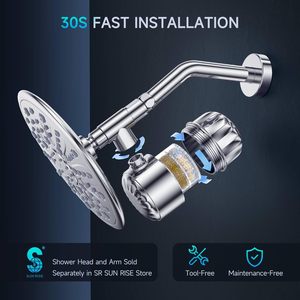 32 giai đoạn phòng tắm vòi sen đầu lọc dễ dàng nhanh chóng cài đặt nước cứng Clo <span class=keywords><strong>Fluoride</strong></span> hóa chất loại bỏ với KDF - Product Image 3