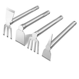 Houe de jardin moderne et durable en acier inoxydable, outils à main de 15/24 pouces, cultivateur de jardinage - Product Image 1