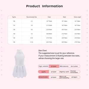 Vestido de Ballet de Gasa para Niñas de 3 a 12 Años, Ropa de Danza al por Mayor, Vestido con Braguitas Integradas para Entrenamiento de Patinaje Artístico - Product Image 6