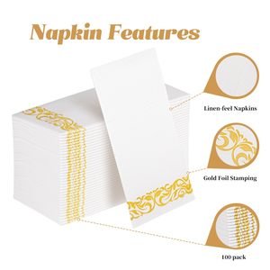 Serviettes <span class=keywords><strong>en</strong></span> <span class=keywords><strong>papier</strong></span> non tissé Airlaid écologiques personnalisées à 2 plis, super absorbantes, douces, pour dîner, style sac - Product Image 3