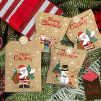 Sacs en papier kraft personnalisés avec impression de remerciement, petits sacs pour mariage, Noël, anniversaire d'enfant, fête, bonbons, cadeaux, emballage