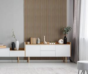 Panneau acoustique en <span class=keywords><strong>bois</strong></span> écologique, facile à installer, lattes en <span class=keywords><strong>bois</strong></span>, panneaux muraux acoustiques en MDF Akupanel <span class=keywords><strong>pour</strong></span> la réduction du bruit en intérieur - Product Image 5