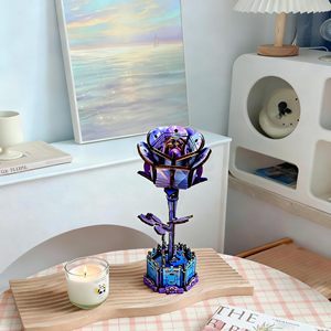 Puzzle 3D en bois Fleurs d'amour rose pour adultes, kit de bricolage pour femmes, mamans et grand-mères pour la Fête des Mères et la Saint-Valentin - Product Image 3