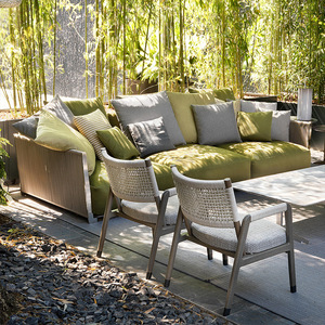 Juego de Muebles de Jardín Modernos Hechos a Mano para Todo Clima, Seccionales de Aluminio para Exteriores - Product Image 5