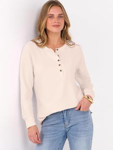 <strong>Women's</strong> 2025 Fall Simple Waffle Knit Blouse Long Sleeve V Neck <strong>Henley</strong> <strong>Tops</strong> Loose Button Dressy Casual Breathable Style Solid - Product Image 4