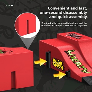 Rampe de skateboard pour doigts, modèle de scène, accessoires de <span class=keywords><strong>skatepark</strong></span>, nouveauté, ensemble de jouets créatifs pour enfants, âges 7-14, à assembler - Product Image 4