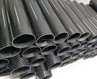Tube en fibre de carbone 3K, diamètre 350 mm, tige télescopique, tube carré en fibre de carbone pour drone UAV et aérospatiale