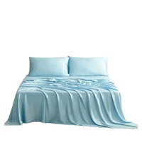 100% ensemble de draps de refroidissement en bambou viscose draps de lit doux et soyeux literie