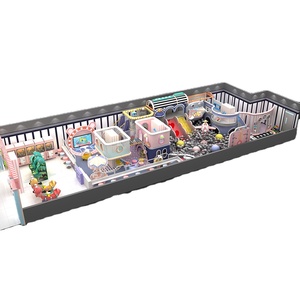 Ensemble de jeux souples pour enfants, maison de jeu de rôle, aire de jeux intérieure pour tout-petits et bébés avec scène d'anniversaire et piscine à balles - Product Image 1