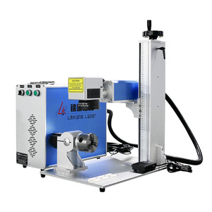 Máquina de Marcado Láser de Fibra Portátil, Mini de Escritorio, para Anillos, Cilindros y Piezas Rotatorias, 20W 30W 50W 60W 100W, para Metal y Plástico - Product Image 1