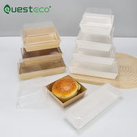 Boîte à gâteau rectangulaire en carton kraft à prix abordable, emballage alimentaire en papier pour pâtisserie, boîte à sandwich