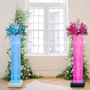Luminária de Coluna de Flor com Fonte Dançante LED que Muda de Cor para Decoração de Restaurante e Casa - Product Image 1