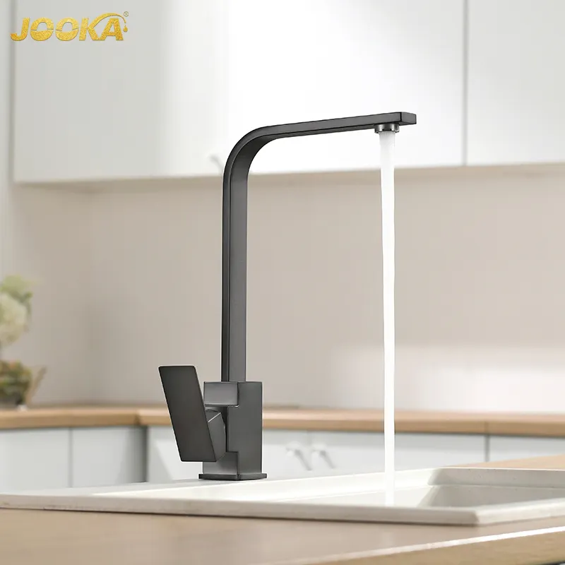 Jooka Thickening Engineeringhot And Cold Water Function Brushed Kitchen Faucet Taps