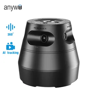 Anywii Kamera Ruang Rapat Cerdas, 360 Sistem Konferensi Video dengan Kamera Otomatis, Auto Track, Kamera Konferensi Video