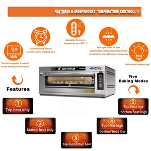 <span class=keywords><strong>Four</strong></span> à convection commercial 2 niveaux 4 plateaux gaz/électrique pour pain, gâteaux et pizzas - Product Image 3