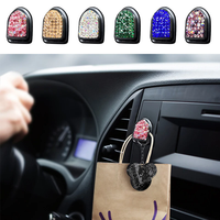 Crochets de voiture Bling en strass et cristal, support portable pour sacs de voiture, décoration intérieure créative, mini accessoires automobiles