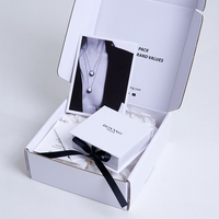 Boîte d'emballage de bijoux en papier blanc avec Logo personnalisé pour Bracelet, boucle d'oreille, anneau, collier