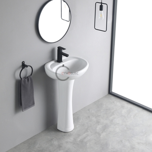 Lavabo colonne basique abordable, moderne et minimaliste pour salle de bain - Product Image 5