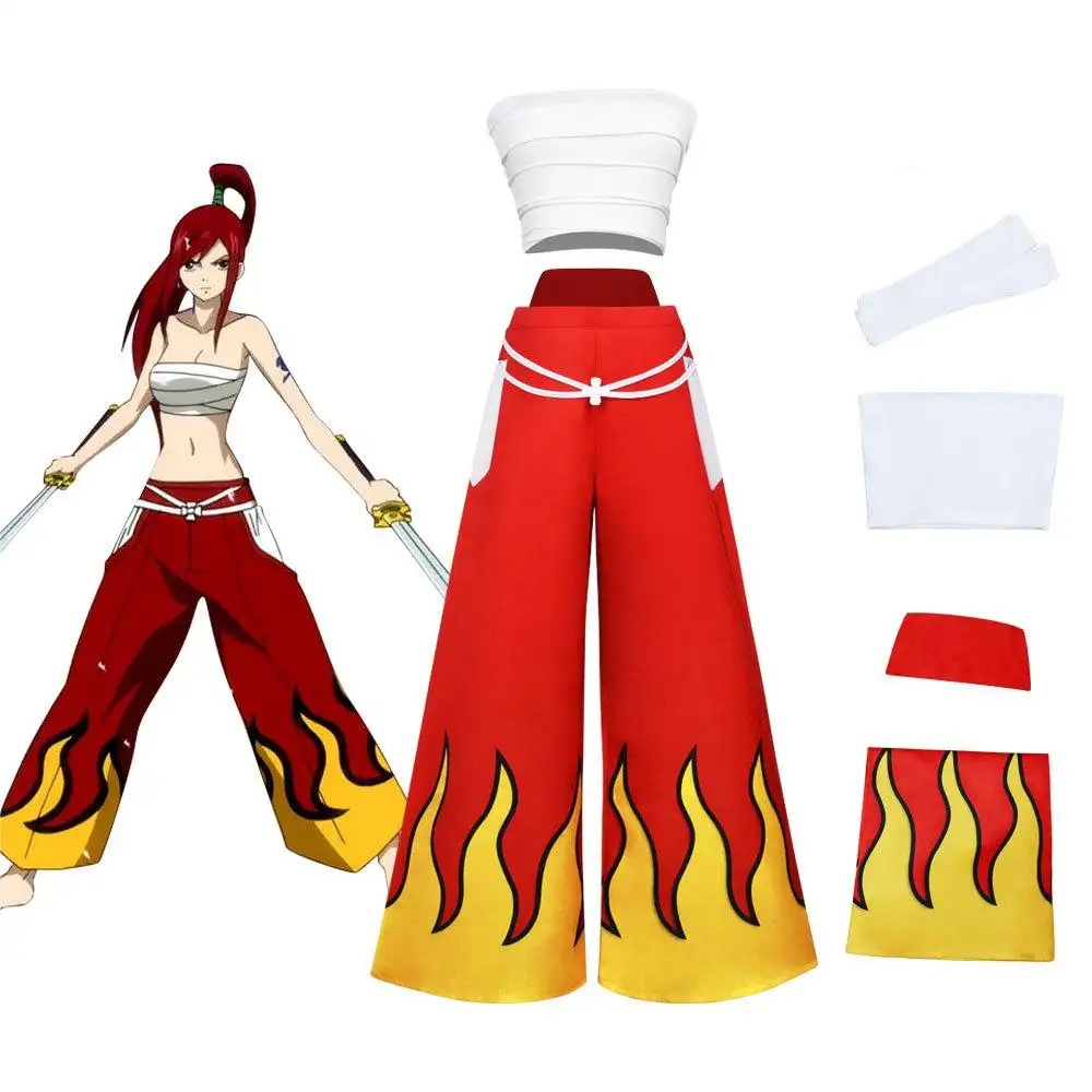 Novo Estilo da Mulher Fairy Tail Anime Vestuário Erza Scarlet Samurai Armor Anime Traje Cosplay