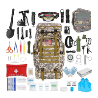 Trousse de premiers soins tactique professionnelle de 80 L, équipement de survie avec grand sac à dos de camping pour les aventures en plein air, la randonnée, nouvelle sortie