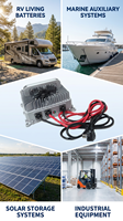 Chargeur de batterie intelligent à courant élevé LNLEE 24V 60A pour chariot élévateur robotisé AGV, charge rapide, industriel, pour batteries au plomb-acide et au lithium