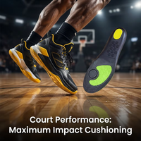 Semelles intérieures professionnelles Zinsole pour chaussures de basketball – Retour d'énergie, soutien de la voûte plantaire, antidérapantes, pour hommes et femmes