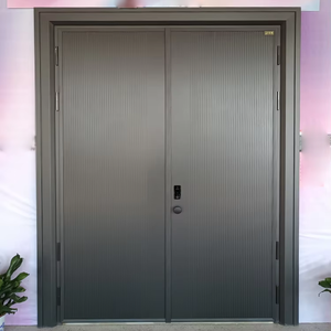 TECHTOPモダンな高級金属製ダブルドア厚手の葉のフロントカービング、ハウス用スチールゲートまたはプージャルーム用 - Product Image 2