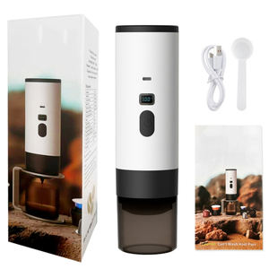 Cafetera Italiana Portátil Inalámbrica para Exteriores, Cafetera Eléctrica para Auto, con Calentamiento Automático, Pantalla de Temperatura, Compatible con Cápsulas - Product Image 1