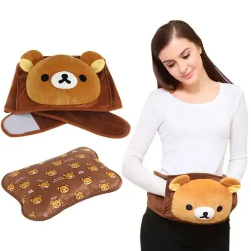 Manufacturer Lovely Support Custom Plush Waist Belt Electric Charging Hot Water Bottle Bag With Cloth Cover