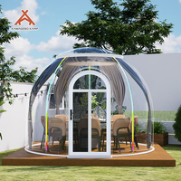 Dôme géodésique préfabriqué rond en polycarbonate PC Kawagebo Kamp (KK) 3,6 m / 11,8 pi pour hôtel Igloo 10.2 ㎡   Maison bulle de glamping