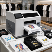 Imprimante DTG A3 à écran tactile facile à utiliser Reeleyin Smart H5 Web CMYKW pour l'impression directe sur vêtements pour les boutiques de vêtements