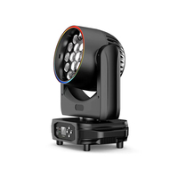 Projecteur PAR à tête mobile LED 19 RGBW 3-en-1 avec fonction zoom pour éclairage de scène, bar, spectacle, mariage, événements, performances live