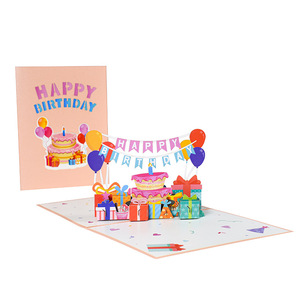3D Birthday Greeting Cards Handmade Creative Pop up Gift Cards Factory Wholesale Birthday Handmade Blessing Message Card