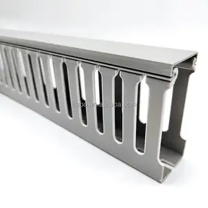 Gray 100*50 Completely Closed Available Flexible Wiring Ducts Out Door Pvc Trunking