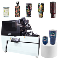 Imprimante UV à jet d'encre à double station haute vitesse pour bouteilles, canettes, tasses et tubes avec impression sans couture à 360 degrés
