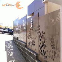Panneau décoratif mural en métal pour clôture de jardin extérieure