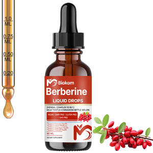 Gotas líquidas de berberina de fórmula personalizada con canela de Ceilán, melón amargo, agracejo, cardo mariano, raíz de sello dorado y cúrcuma - Product Image 1