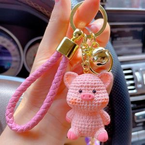 Wholesale Resin Bunny Keychain Rabbit Resin Chubby Keychain Knitting <b>Cute</b> Rabbit Keyring Schoolbag Little Rabbit Key Chain - Product Image 4