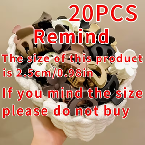 20 قطعة مشبك شعر صغير بألوان متنوعة، مشبك شعر لطيف عالي الجودة، مشابك شعر صغيرة من الأكريليك المطفي للنساء - Product Image 5