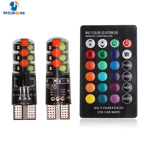 <span class=keywords><strong>RGB</strong></span> LED T10 CANBUS xe đèn pha Bóng đèn <span class=keywords><strong>12V</strong></span> tự động đèn đọc sách Silicone điều khiển từ xa nhấp nháy đèn Flash Spotlight giải phóng mặt bằng ánh sáng mới - Product Image 1