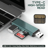 USB 3.0 Type-C Multi-functional Card Reader 5-in-1 SD/TF Camera Memory Card OTG Converter Reader