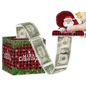 Christmas <b>Decorations</b> Santa Claus Surprise Gift Delivery DIY Dollar Bill Drawing Cash <b>Party</b> Supplies - Product Image 4
