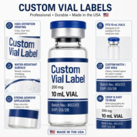 Étiquettes personnalisées gratuites pour flacons de 2 ml, 3 ml, 10 ml, autocollants adhésifs holographiques imperméables pour médicaments