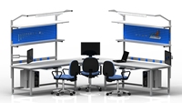 Banc de travail industriel robuste Leenol LN-HFW ESD, design moderne, en métal et fer, table de travail autoportante pour SMT EMS électronique