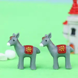 Aksesoris Taman Peri Patung Miniatur Hewan Ternak Resin Taman Keledai